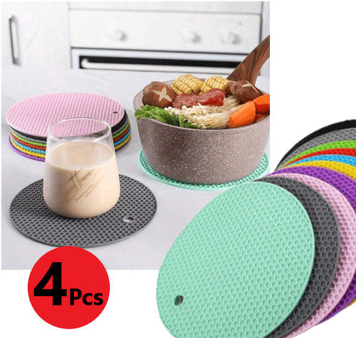 4pcs round silicone - round,