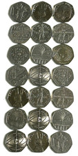 21 x 50p Coins Job Lot  50p Rare Set Coin Bundle collectable some uncirculated