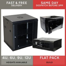 4U 6U 9U 12U Network Data Cabinet - Wall Mountable Server Rack Flat Packed