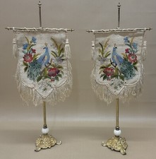 Pair Silkwork Embroidered &