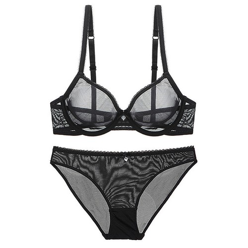 See through mesh bra - through,