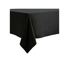 BLACK PLAIN TABLE CLOTHS HEAVY