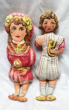 2 Vintage Screen-Printed Cloth Dolls from a “Make at Home Kit”, 1970