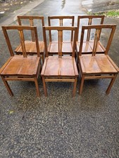 Set Of 6 Robert Heritage For Archie Shine Yew Wood Dining Chairs. Delivery ?