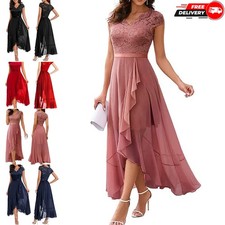 Ladies Lace Evening Gown Elegant Party Dress for BridesmaidsCocktail Dress