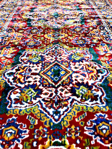 Vintage handmade knotted wool - handmade,