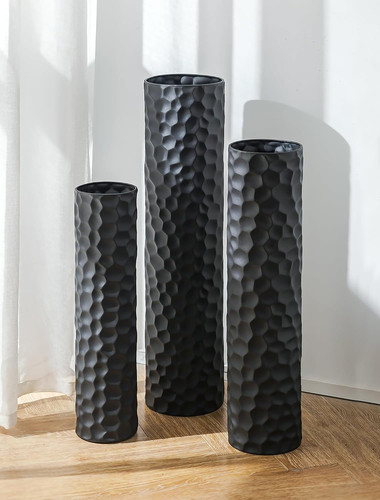Black large floor - black, vase