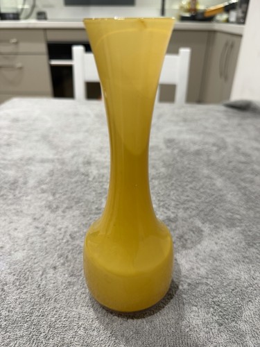 Scandinavian amber glass vase - scandinavian,