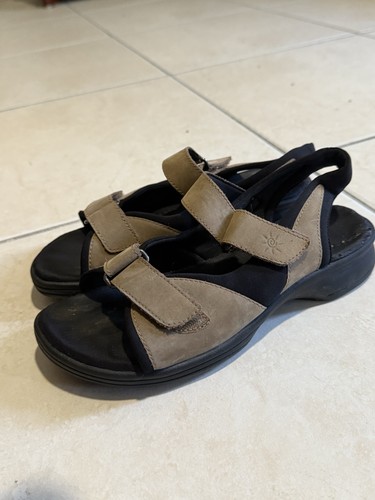 Clarks black beige leather - clarks,