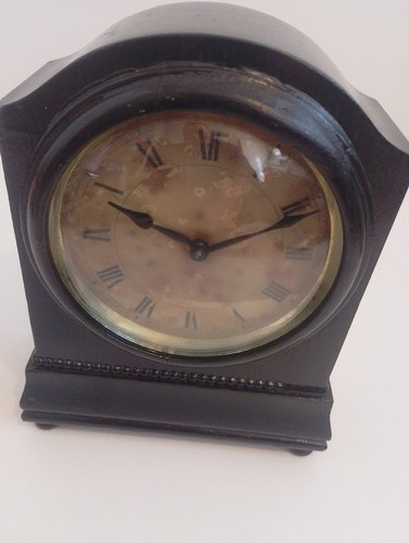 Vintage mahogany mantle clock - vintage,