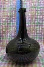 Vintage Onion Glass Dark Green