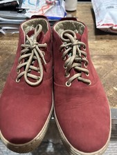 Travel Fox Vintage Men shoes, Red Suede , Gum Soles,Midtop Size 8, US 41EU Italy