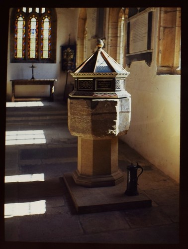 Magic lantern slide - slide, cerne