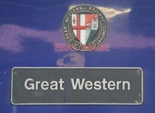 PHOTO  GREAT WESTERN HST POWER CAR NAMEPLATE - GREAT WESTERN HST POWER CAR NAMEP