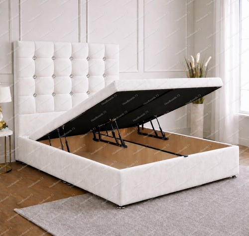 Plush velvet ottoman - divan, bed