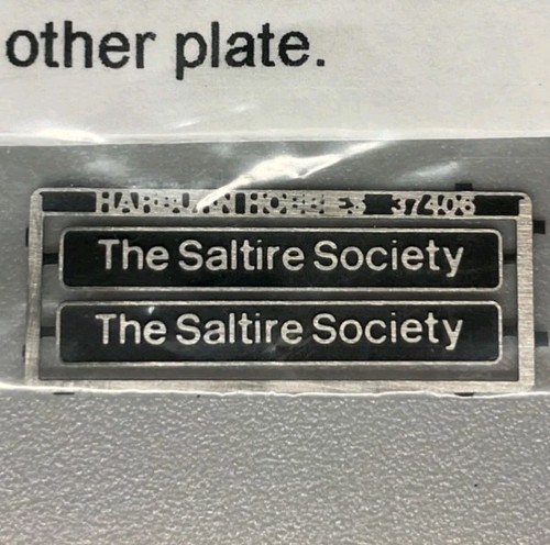 Saltire society nameplates - saltire,