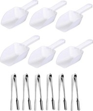 6X Ice Scoops Sweet Scoops + 6X Candy Tongs for Wedding Birthday Anniversary bar