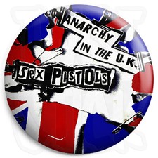 Sex Pistols - Anarchy in The UK - 25mm Punk Button Badge, Fridge Magnet Option