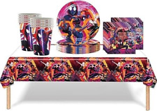 Spiderman Birthday Party Decoration Tablecloth Plate Cups Napkins Set- New