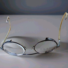 Antique Safety Glasses Steampunk Wire Frame Copper Round Vintage Authentic