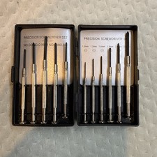 Precision Screwdriver Set 11 Pieces Micro Jewelers Eye Glass Repair In Case