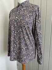 Simon Carter  Floral Liberty Print ? Cotton Shirt  Large Slim fit 17” Collar
