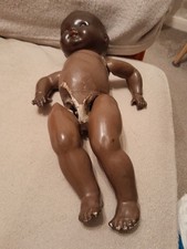 1930 Vintage Black Doll Compacted Cardboard Doll .