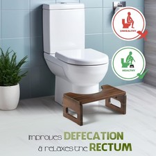 Foldable Poop Stool,  Wood Toilet/Bathroom Aid Strong For Kids/Adults New
