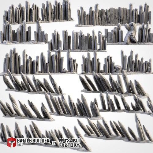 Stakes wooden fences - &,