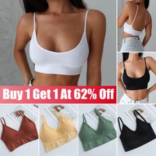 Women Seamless Yoga Sports Bra Stretch Bralette Padded Crop Top Vest Fitness