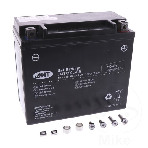 Jmt battery ytx20l gel - gel, fits