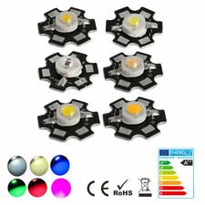 1W 3W 5W Watt High Power LED Chip Warm White cob 3v Red Blue Green RGB PCB bulb