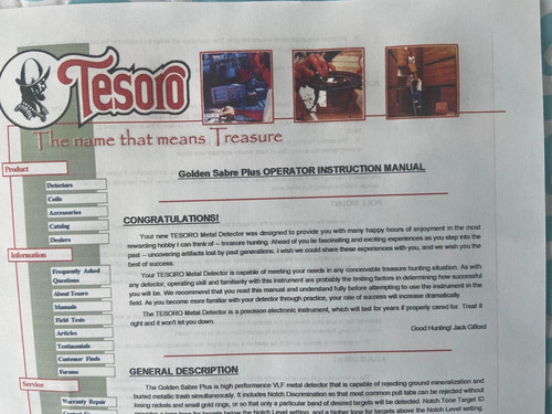 Tesoro golden sabre plus metal - golden,