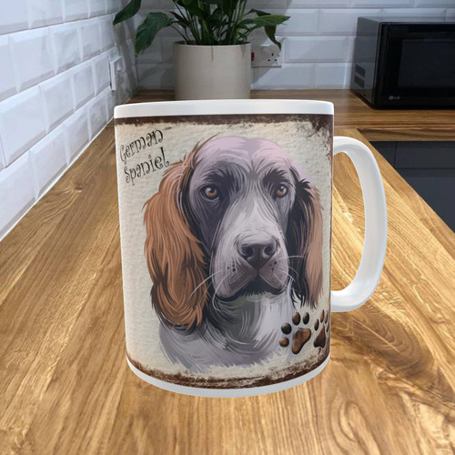 German spaniel dog 11oz - spaniel, coffee