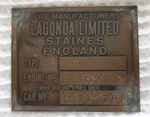 Lagonda rapier 1930s original - rapier,