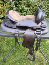 Black Genuine Leather Western