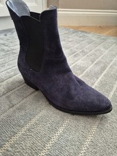Womens Blue Suede Boots |