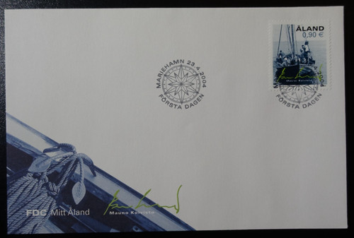 Stamp aland fishing boat - of,