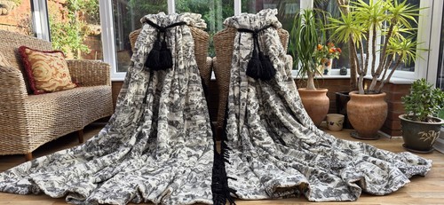 Toile interlined curtains - toile,