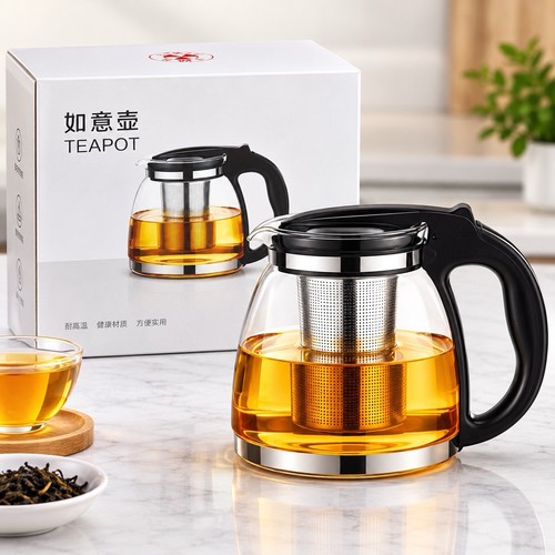 1500ml glass teapot with - teapot,