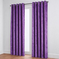 Crushed Velvet Curtains Pair