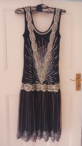 Black 1920s charleston style - black,