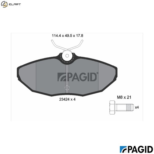 Brake pad set - set,