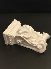 Plaster Corbels X2  Traditional Scroll Leaf Decorative Rococo Style Height 110mm