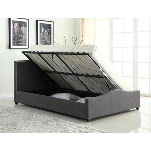 Grey linen fabric elle storage - grey,