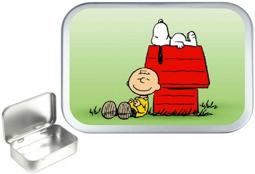 Snoopy silver hinged tobacco - hinged,