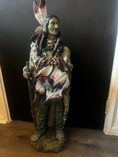 Native American Indian Statue ( 87cm) Heavy May be Sitting Bull But Not Sure