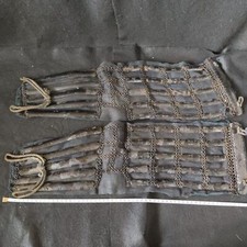 Antique KOTE Arm guard Japanese SAMURAI YOROI Chain Armor Parts EDO Era-h0615-