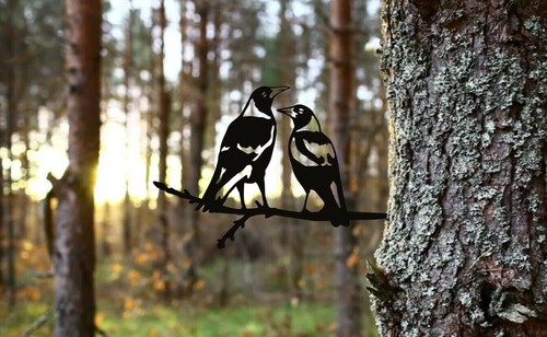 Magpie couple twig rusty - couple,