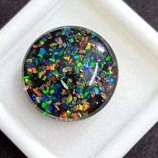 Natural Black Fire Opal Round